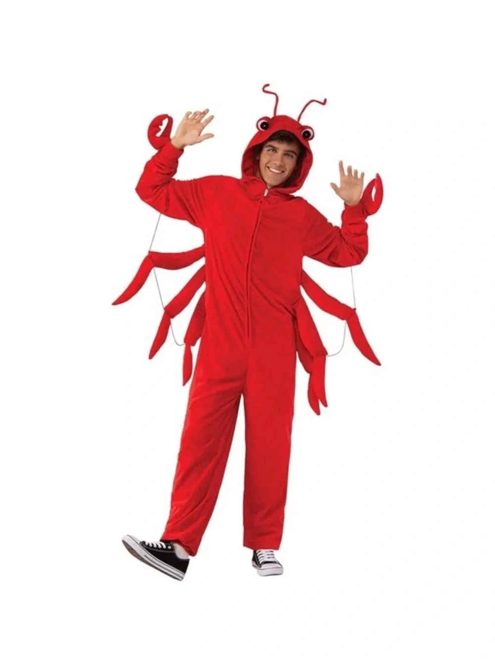 Rubie's Red Lobster Costume One-Piece Hooded Jumpsuit‎
